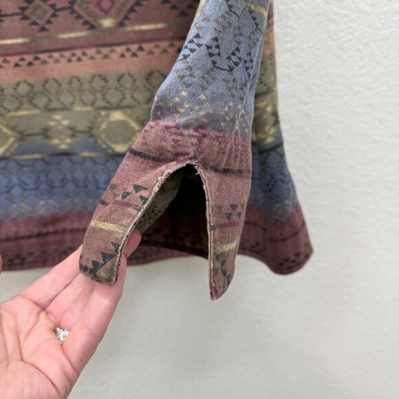 Cabelas Aztec Southwestern Flannel Cotton Pullover Shirt 913214 Womens sz Medium - Picture 6 of 7